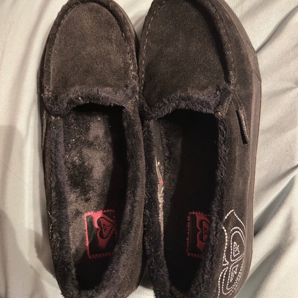 Roxy Fiona shoe slip in moc size 7.5 Black